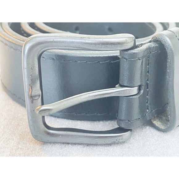 Wrangler Men’s Black Genuine Leather Belt Sz 40 Stitch Detail Western Style - Picture 2 of 10